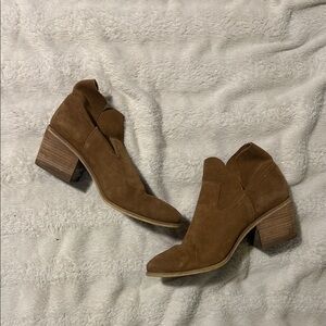 BP Tan Suede Leather Ankle Booties